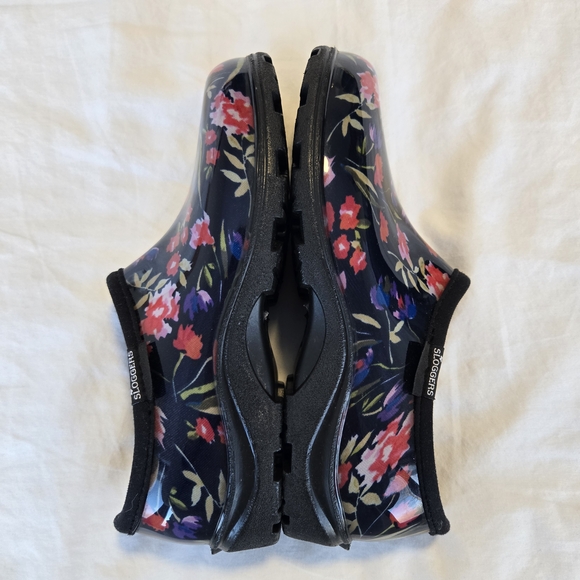 Sloggers Women's Floral Garden Shoes - Black and Multicolor, Size 7 - Picture 8 of 12